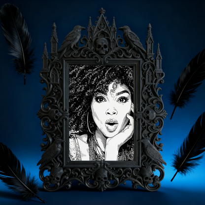 Cute Gothic Dark-style Photo Frame | Gothic Pet Halloween Costume Shop Decor, Photo Ornament, Dual-use Display, Cute Frame