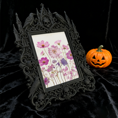 Blockbuster Gothic Dark-style Photo Frame | Ghost-themed Airbnb Living Room Decor, Photo Ornament, Wall-mountable & Tabletop, Plastic Frame