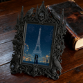 Top-trending Gothic Dark-style Photo Frame | Dark Academia Dorm Study Desk Decor, Photo Ornament, Wall/Table Dual-use, Durable Frame