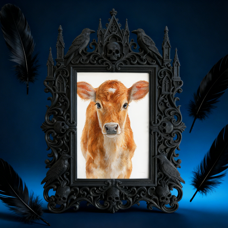 Customer-loved Gothic Dark-style Photo Frame | Halloween Haunted House Selfie Spot Decor, Photo Ornament, Wall-mountable & Tabletop, Lightwe