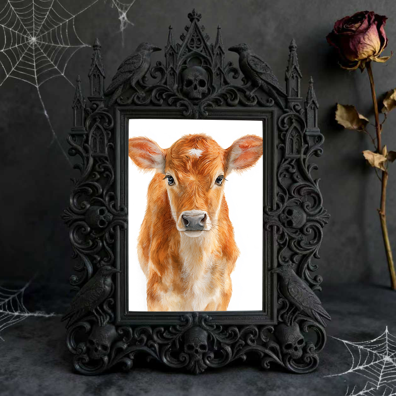 Customer-loved Gothic Dark-style Photo Frame | Halloween Haunted House Selfie Spot Decor, Photo Ornament, Wall-mountable & Tabletop, Lightwe
