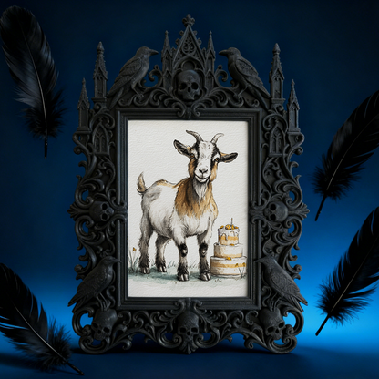 Rapid-sellout Gothic Dark-style Photo Frame | Gothic Cocktail Bar Counter Decor, Photo Ornament, Dual-use Display, Retro Plastic Frame