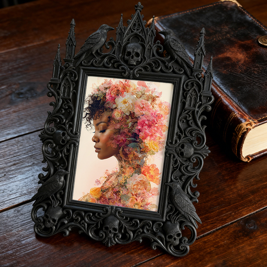 Best-rated Gothic Dark-style Photo Frame | Vampire Themed Anniversary Party Decor, Photo Ornament, Dual-use Display, Sturdy Frame