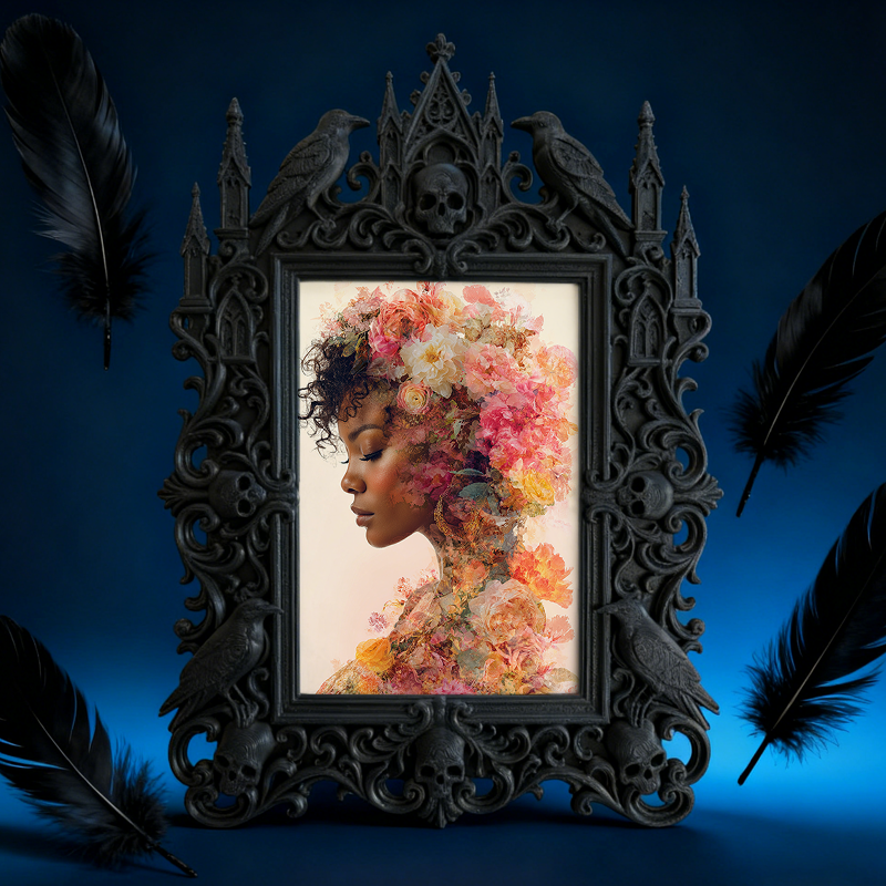 Best-rated Gothic Dark-style Photo Frame | Vampire Themed Anniversary Party Decor, Photo Ornament, Dual-use Display, Sturdy Frame