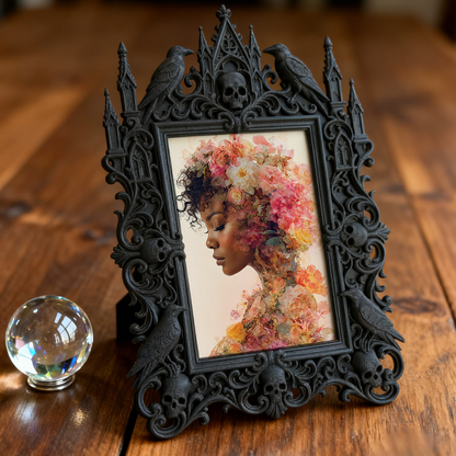 Best-rated Gothic Dark-style Photo Frame | Vampire Themed Anniversary Party Decor, Photo Ornament, Dual-use Display, Sturdy Frame