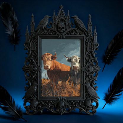 Flash-sale Gothic Dark-style Photo Frame | Occult Astrology Chart Display Decor, Photo Ornament, Wall-mountable & Tabletop, Collectible Fram