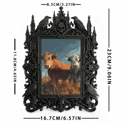 Flash-sale Gothic Dark-style Photo Frame | Occult Astrology Chart Display Decor, Photo Ornament, Wall-mountable & Tabletop, Collectible Fram