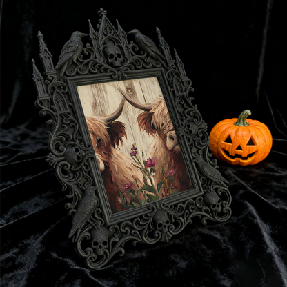 Edgy Gothic Dark-style Photo Frame | Horror Escape Room Character Wall Decor, Photo Ornament, Dual-use Display, Minimalist Frame
