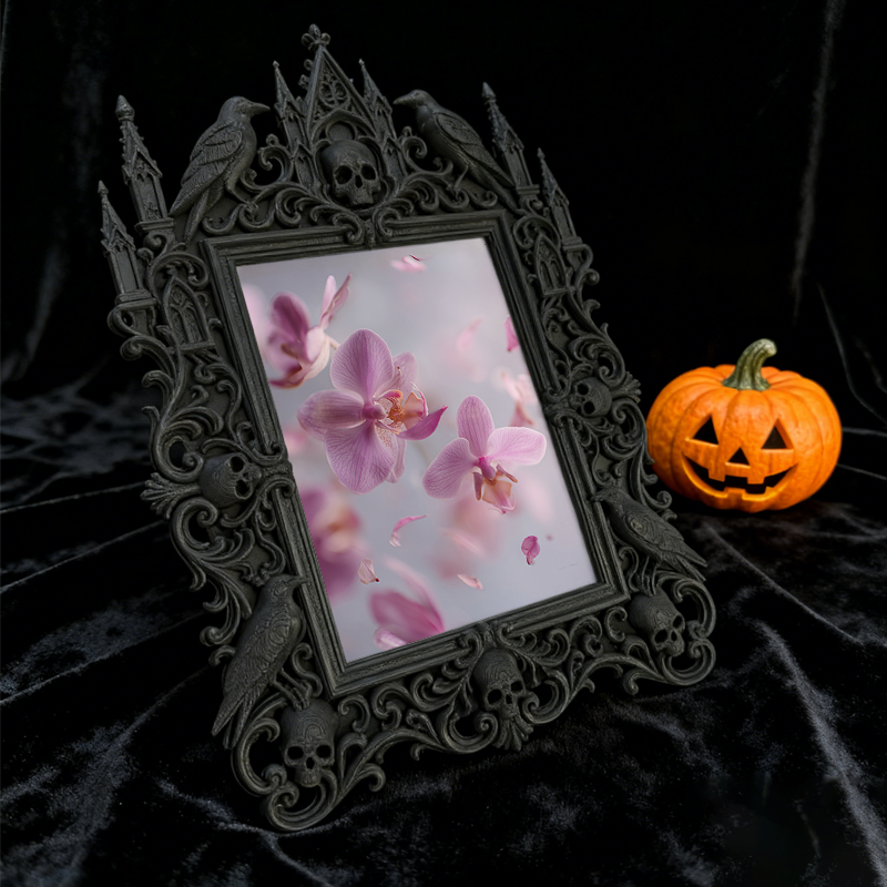 Luxe Gothic Dark-style Photo Frame | Dark Academia Bookbinding Workshop Decor, Photo Ornament, Wall-mountable & Tabletop, Practical Frame