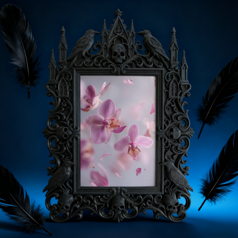 Luxe Gothic Dark-style Photo Frame | Dark Academia Bookbinding Workshop Decor, Photo Ornament, Wall-mountable & Tabletop, Practical Frame
