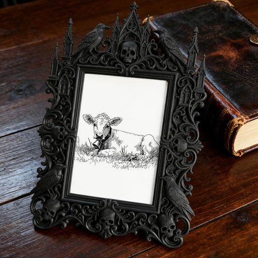 Limited-drop Gothic Dark-style Photo Frame | Vampire LARP Weapon Shop Decor, Photo Ornament, Wall/Table Dual-use, Artistic Frame
