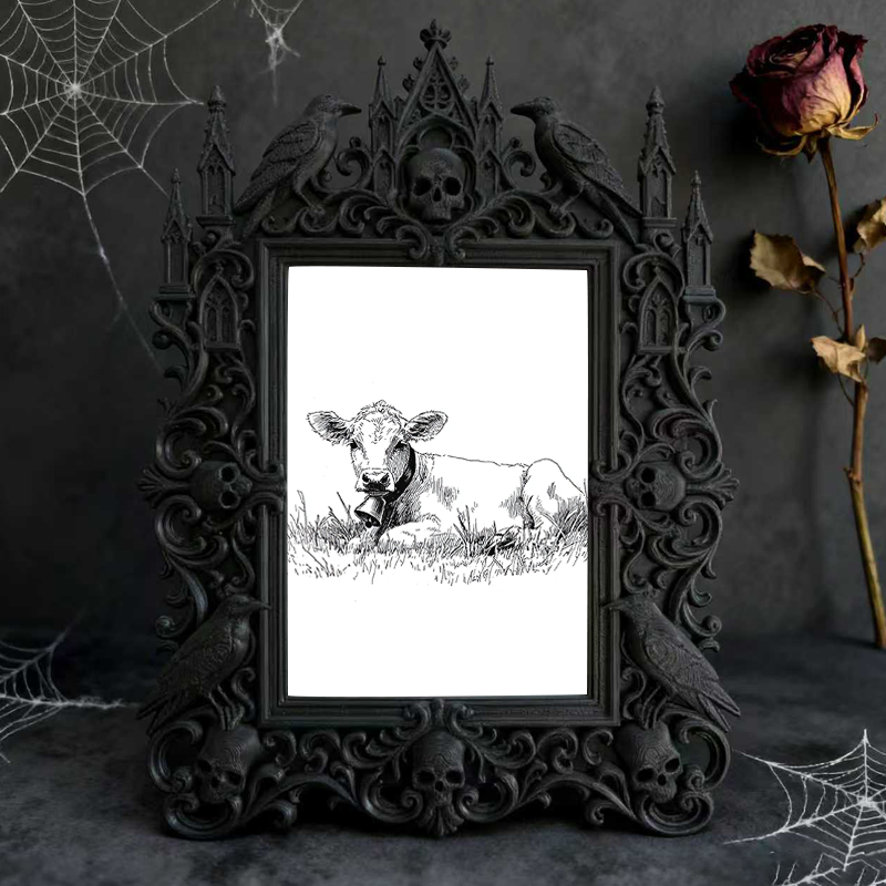 Limited-drop Gothic Dark-style Photo Frame | Vampire LARP Weapon Shop Decor, Photo Ornament, Wall/Table Dual-use, Artistic Frame
