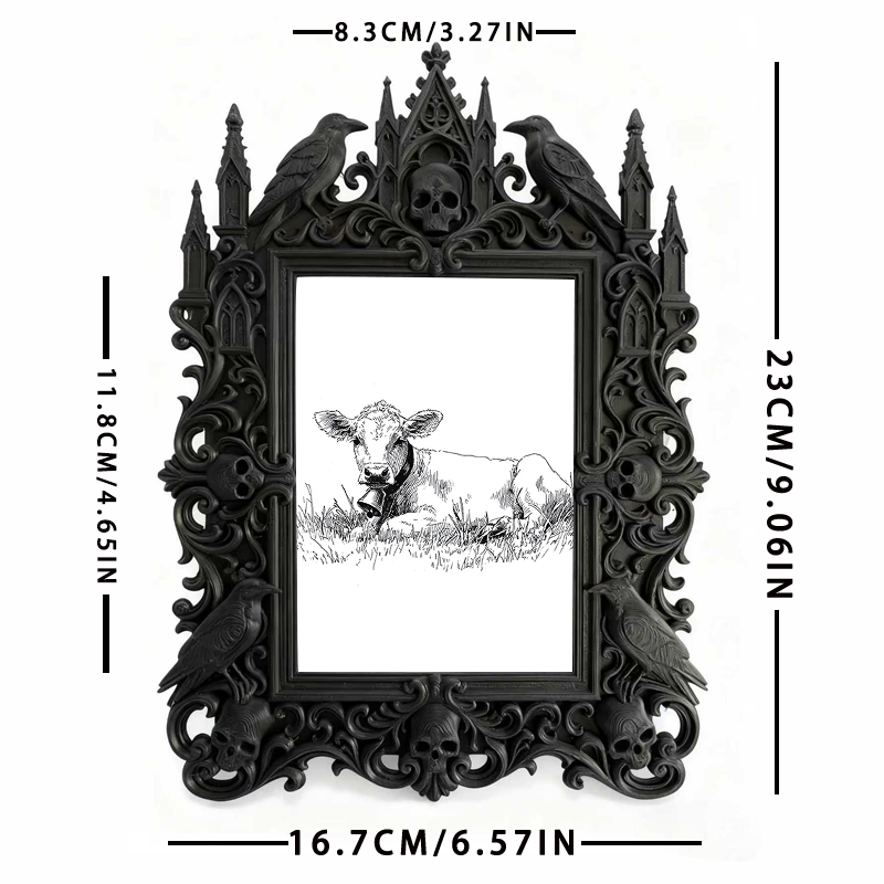 Limited-drop Gothic Dark-style Photo Frame | Vampire LARP Weapon Shop Decor, Photo Ornament, Wall/Table Dual-use, Artistic Frame