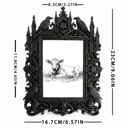 Limited-drop Gothic Dark-style Photo Frame | Vampire LARP Weapon Shop Decor, Photo Ornament, Wall/Table Dual-use, Artistic Frame