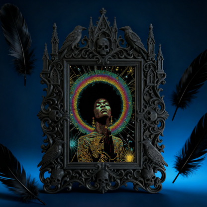 Elegant Gothic Dark-style Photo Frame | Paranormal Museum Gift Shop Decor, Photo Ornament, Wall-mountable & Tabletop, Elegant Frame