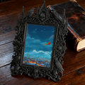Bold Gothic Dark-style Photo Frame | Dark Fantasy Miniature Figurine Shop Decor, Photo Ornament, Wall-mountable & Tabletop, Creative Frame