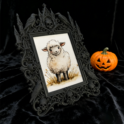 Cute Gothic Dark-style Photo Frame | Gothic Handmade Soap Shop Decor, Photo Ornament, Dual-use Display, Cute Frame