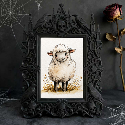 Cute Gothic Dark-style Photo Frame | Gothic Handmade Soap Shop Decor, Photo Ornament, Dual-use Display, Cute Frame