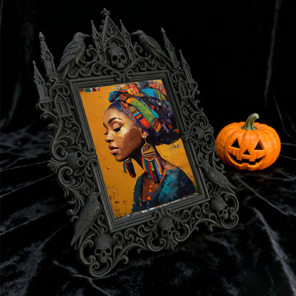 Top-trending Gothic Dark-style Photo Frame | Dark Academia Student Lounge Decor, Photo Ornament, Wall/Table Dual-use, Durable Frame
