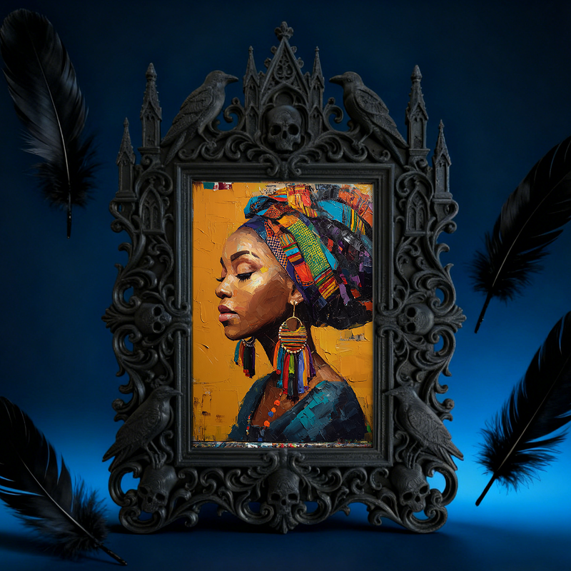 Top-trending Gothic Dark-style Photo Frame | Dark Academia Student Lounge Decor, Photo Ornament, Wall/Table Dual-use, Durable Frame