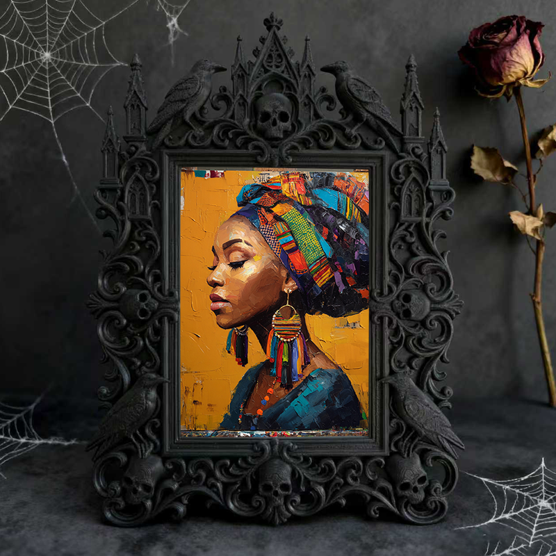 Top-trending Gothic Dark-style Photo Frame | Dark Academia Student Lounge Decor, Photo Ornament, Wall/Table Dual-use, Durable Frame