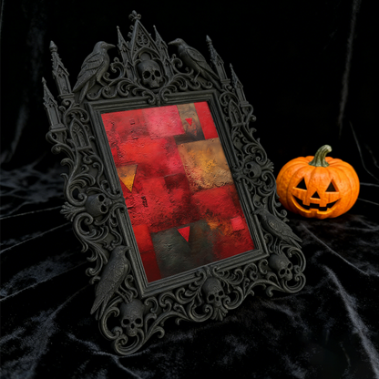 Customer-loved Gothic Dark-style Photo Frame | Horror Cosplay Photoshoot Prop Decor, Photo Ornament, Wall-mountable & Tabletop, Lightweight 