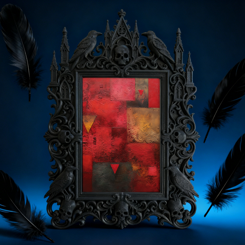 Customer-loved Gothic Dark-style Photo Frame | Horror Cosplay Photoshoot Prop Decor, Photo Ornament, Wall-mountable & Tabletop, Lightweight 