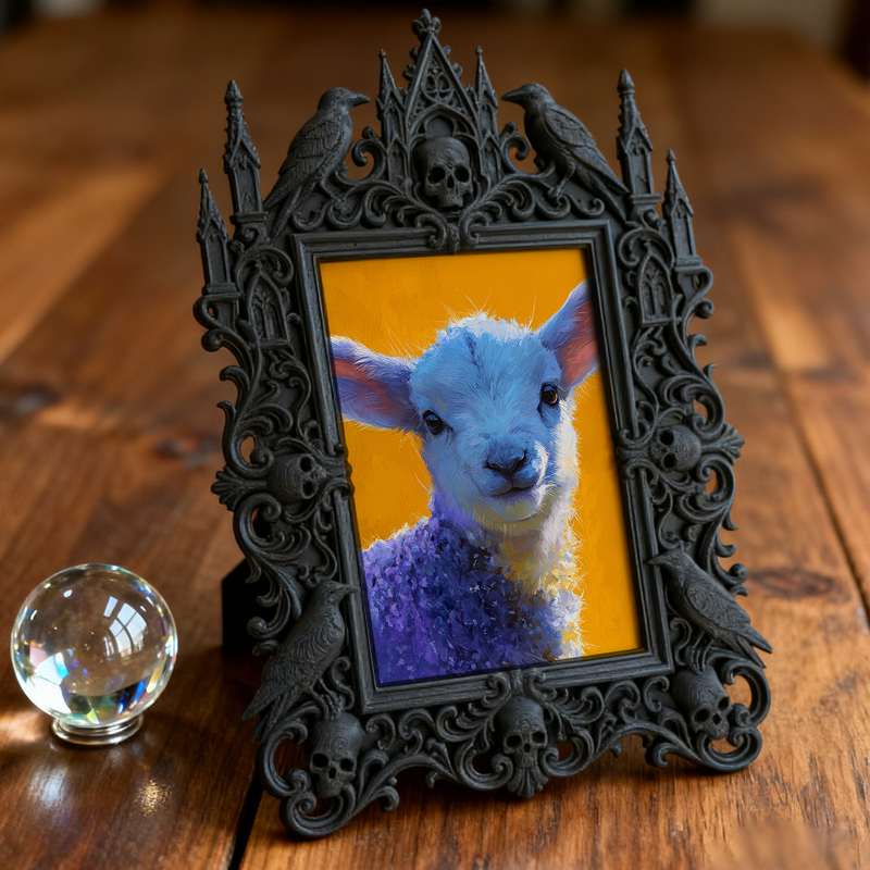 Rapid-sellout Gothic Dark-style Photo Frame | Gothic Bakery Window Display Decor, Photo Ornament, Dual-use Display, Retro Plastic Frame