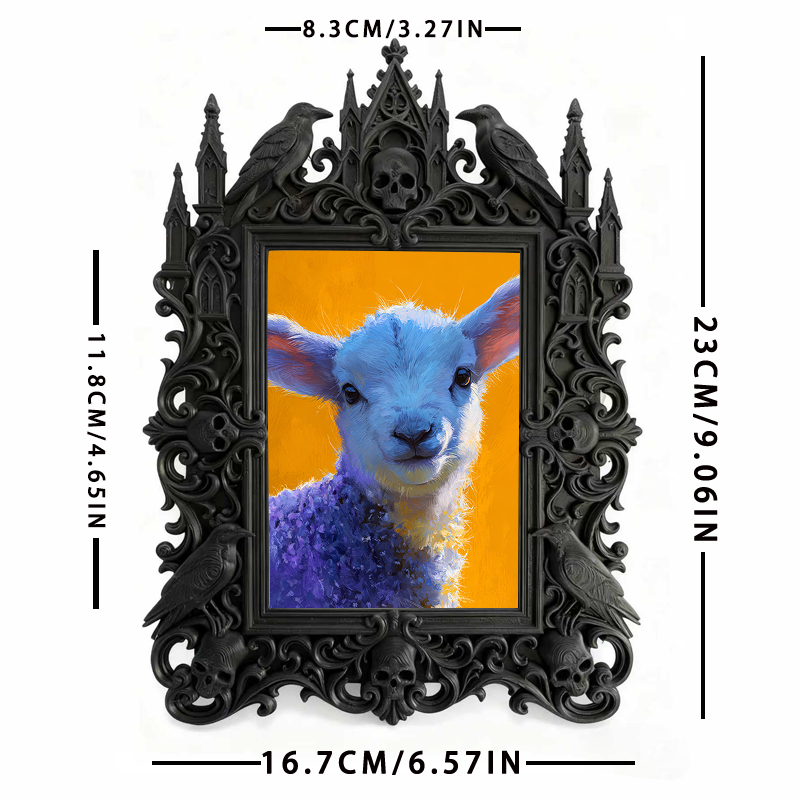 Rapid-sellout Gothic Dark-style Photo Frame | Gothic Bakery Window Display Decor, Photo Ornament, Dual-use Display, Retro Plastic Frame