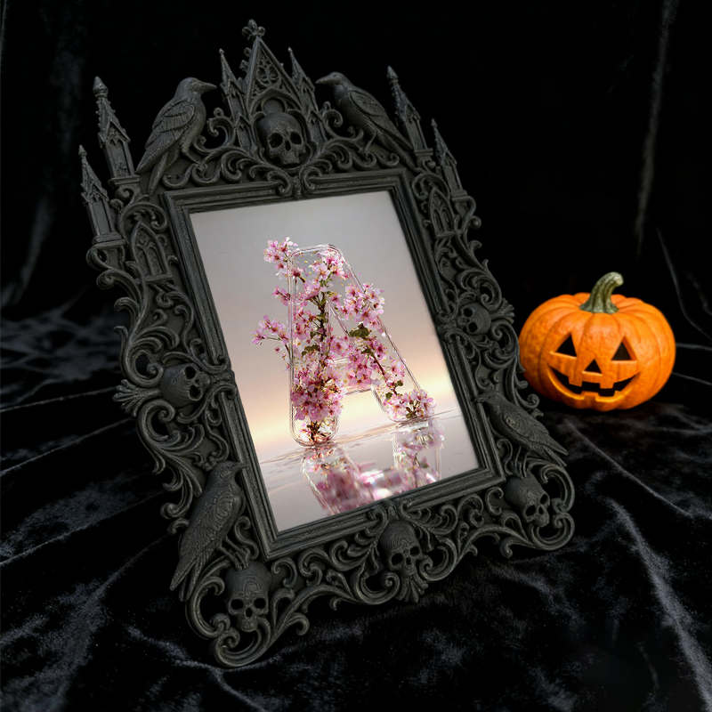 Buzzworthy Gothic Dark-style Photo Frame | Gothic Kids鈥?Dark Fairy Tale Bedroom Decor, Photo Ornament, Wall/Table Dual-use, Eco-friendly Fra
