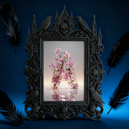 Buzzworthy Gothic Dark-style Photo Frame | Gothic Kids鈥?Dark Fairy Tale Bedroom Decor, Photo Ornament, Wall/Table Dual-use, Eco-friendly Fra