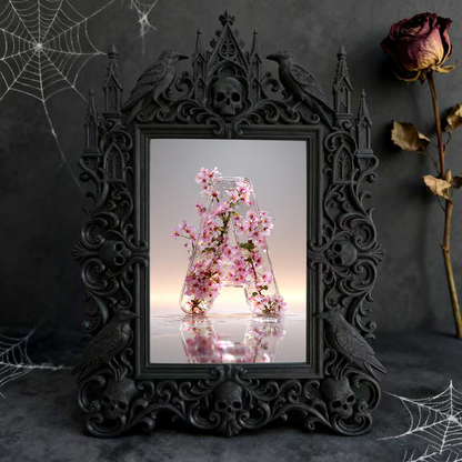 Buzzworthy Gothic Dark-style Photo Frame | Gothic Kids鈥?Dark Fairy Tale Bedroom Decor, Photo Ornament, Wall/Table Dual-use, Eco-friendly Fra