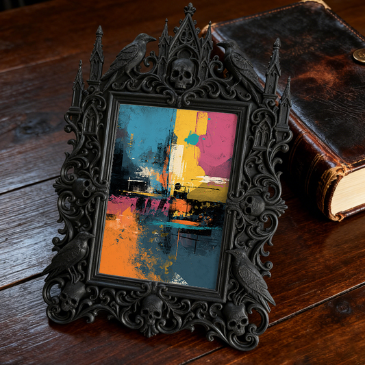 Best-rated Gothic Dark-style Photo Frame | Vampire Themed Halloween Party Decor, Photo Ornament, Dual-use Display, Sturdy Frame