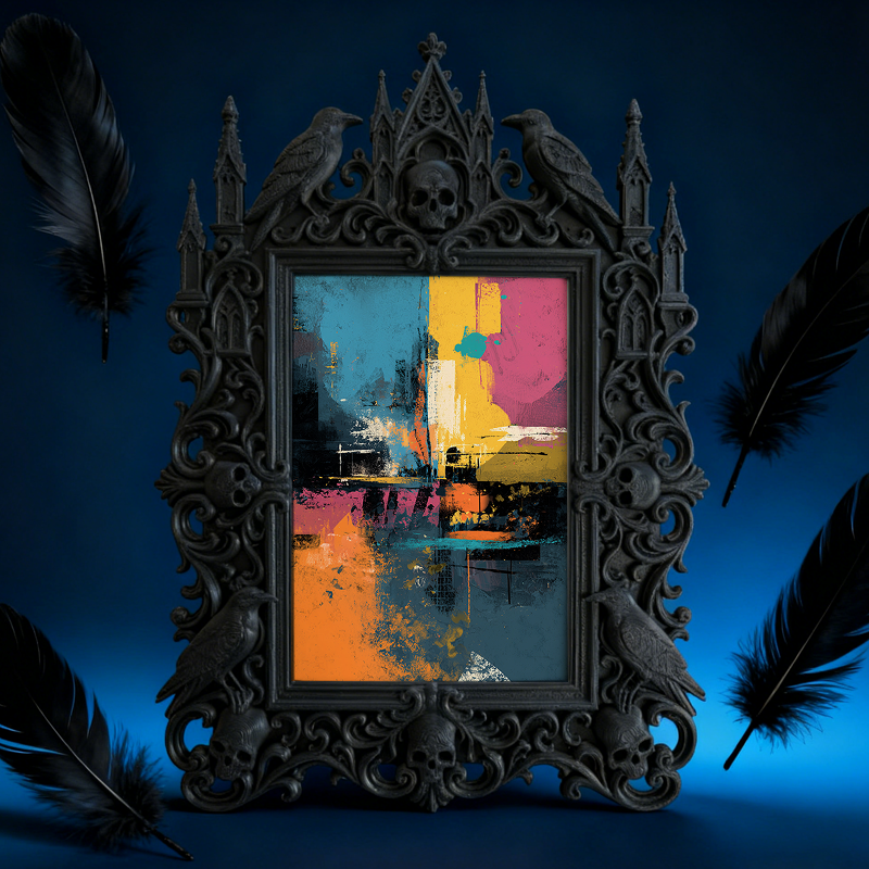 Best-rated Gothic Dark-style Photo Frame | Vampire Themed Halloween Party Decor, Photo Ornament, Dual-use Display, Sturdy Frame