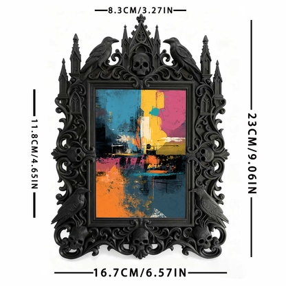 Best-rated Gothic Dark-style Photo Frame | Vampire Themed Halloween Party Decor, Photo Ornament, Dual-use Display, Sturdy Frame