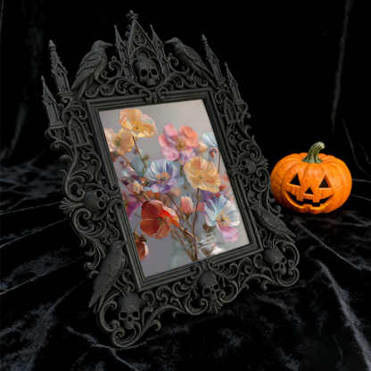 Flash-sale Gothic Dark-style Photo Frame | Occult Manuscript Shop Decor, Photo Ornament, Wall-mountable & Tabletop, Collectible Frame