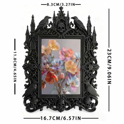Flash-sale Gothic Dark-style Photo Frame | Occult Manuscript Shop Decor, Photo Ornament, Wall-mountable & Tabletop, Collectible Frame