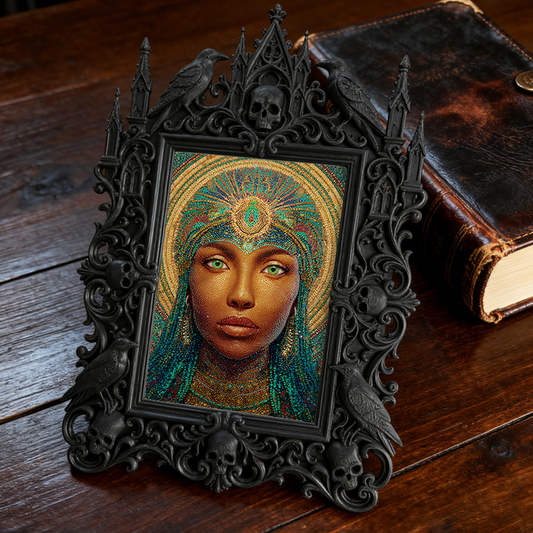 Rare-find Gothic Dark-style Photo Frame | Werewolf Cosplay Meetup Booth Decor, Photo Ornament, Wall/Table Dual-use, Rustic Frame