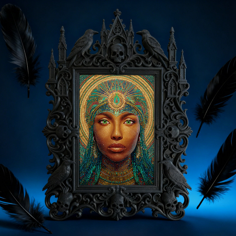 Rare-find Gothic Dark-style Photo Frame | Werewolf Cosplay Meetup Booth Decor, Photo Ornament, Wall/Table Dual-use, Rustic Frame