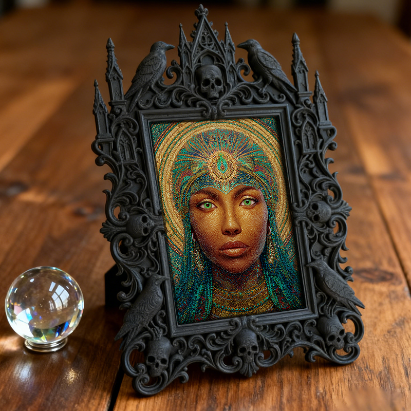 Rare-find Gothic Dark-style Photo Frame | Werewolf Cosplay Meetup Booth Decor, Photo Ornament, Wall/Table Dual-use, Rustic Frame