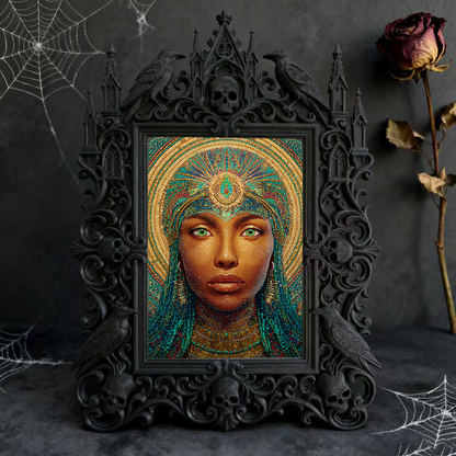 Rare-find Gothic Dark-style Photo Frame | Werewolf Cosplay Meetup Booth Decor, Photo Ornament, Wall/Table Dual-use, Rustic Frame