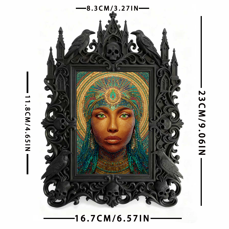 Rare-find Gothic Dark-style Photo Frame | Werewolf Cosplay Meetup Booth Decor, Photo Ornament, Wall/Table Dual-use, Rustic Frame