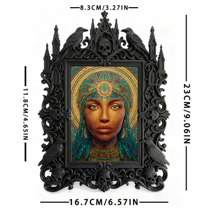 Rare-find Gothic Dark-style Photo Frame | Werewolf Cosplay Meetup Booth Decor, Photo Ornament, Wall/Table Dual-use, Rustic Frame