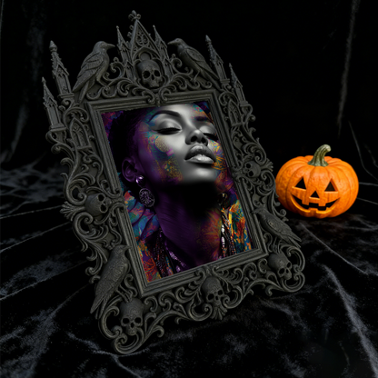 Super-popular Gothic Dark-style Photo Frame | Dark Board Game Café Table Decor, Photo Ornament, Wall/Table Dual-use, Durable Frame