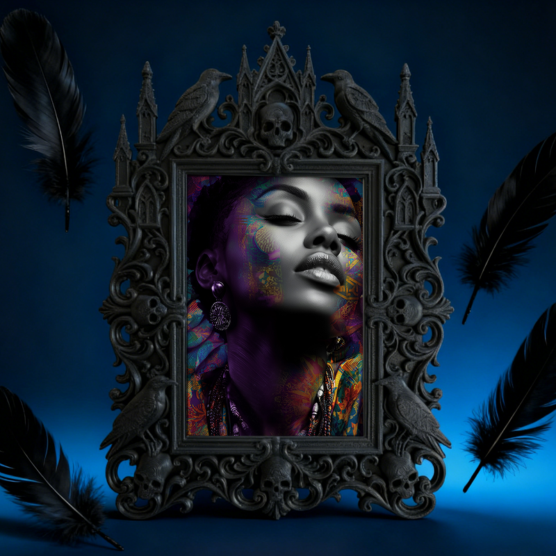 Super-popular Gothic Dark-style Photo Frame | Dark Board Game Café Table Decor, Photo Ornament, Wall/Table Dual-use, Durable Frame