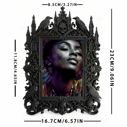 Super-popular Gothic Dark-style Photo Frame | Dark Board Game Café Table Decor, Photo Ornament, Wall/Table Dual-use, Durable Frame