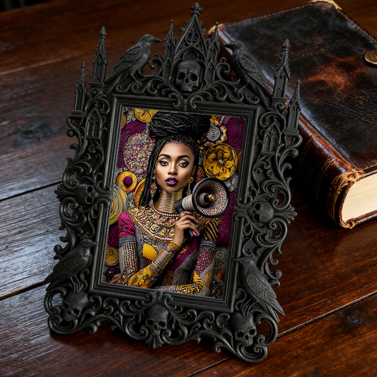 Trend-leading Gothic Dark-style Photo Frame | Punk Rock Vintage Record Shop Decor, Photo Ornament, Wall/Table Dual-use, Eco-friendly Frame
