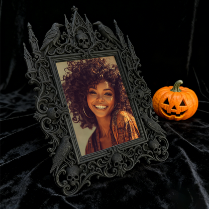 Star-pick Gothic Dark-style Photo Frame | Horror Themed Photo Booth Prop, Photo Ornament, Wall-mountable & Tabletop, Slim Frame