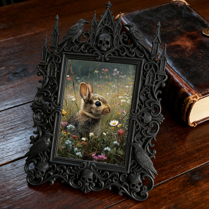 Hot-pick Gothic Dark-style Photo Frame | Gothic Wedding Bridal Boudoir Decor, Photo Ornament, Dual-use Display, Sturdy Frame