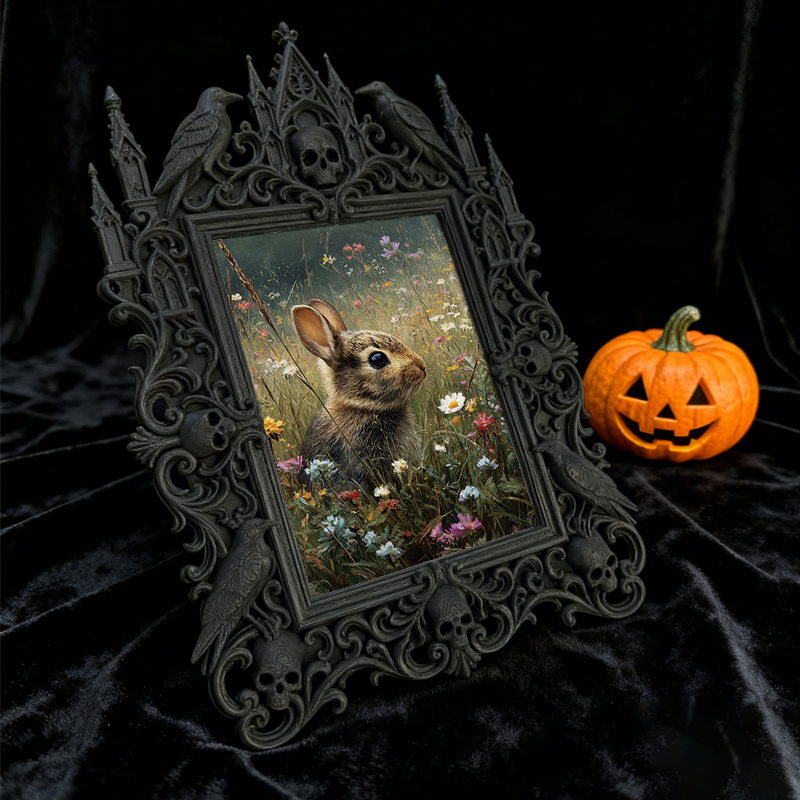 Hot-pick Gothic Dark-style Photo Frame | Gothic Wedding Bridal Boudoir Decor, Photo Ornament, Dual-use Display, Sturdy Frame